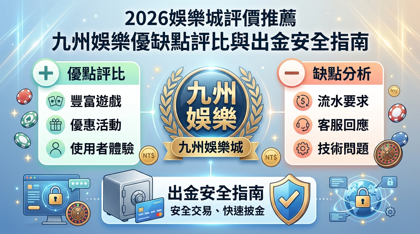 2026娛樂城評價推薦：九州娛樂優缺點評比與出金安全指南
