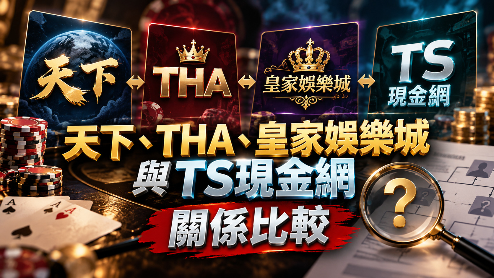 天下、THA、皇家娛樂城與TS現金網關係比較